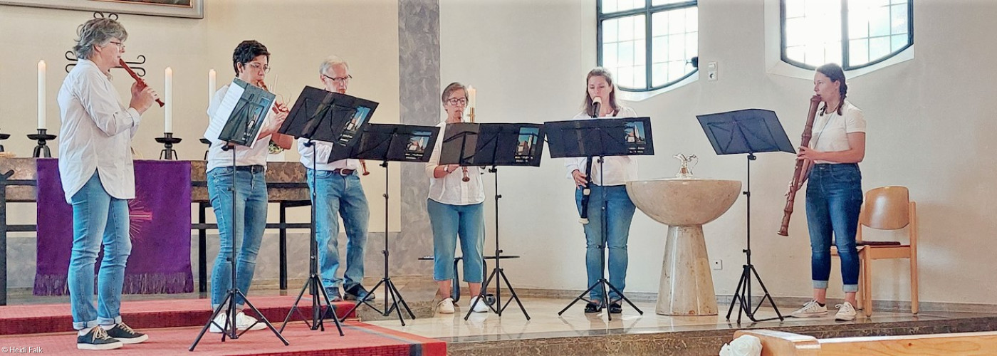 Flötenensemble im Gottesdienst