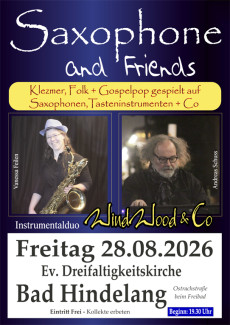 Plakat Konzert Saxophone & Friends