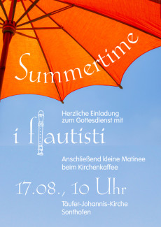 Summertime - Matinee des Flötenensembles "i flautisti"