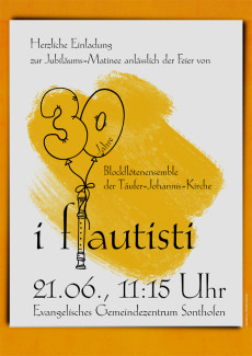 Plakat 30 Jahre "i flautisti"