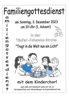 Familiengottesdienst zum 1. Advent