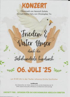 Konzert Frieden und Vaterunser durch die Jahrhunderte hindurch