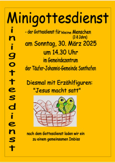 Einladung zum Minigottesdienst