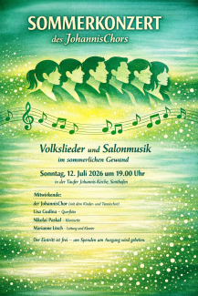 Hinweis auf das Sommerkonzert des JohannisChors mit den Kinderchören