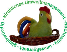 Grüner Gockel im Nest