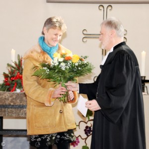 Frau Kaufmann und Pfarrer Scharrer